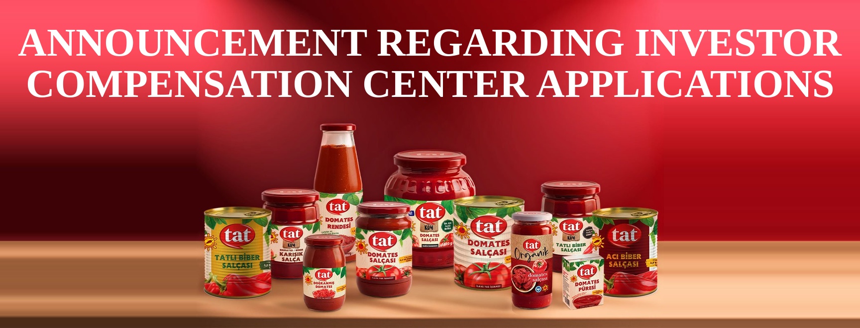 Announcement Regarding Investor Compensation Center Applications